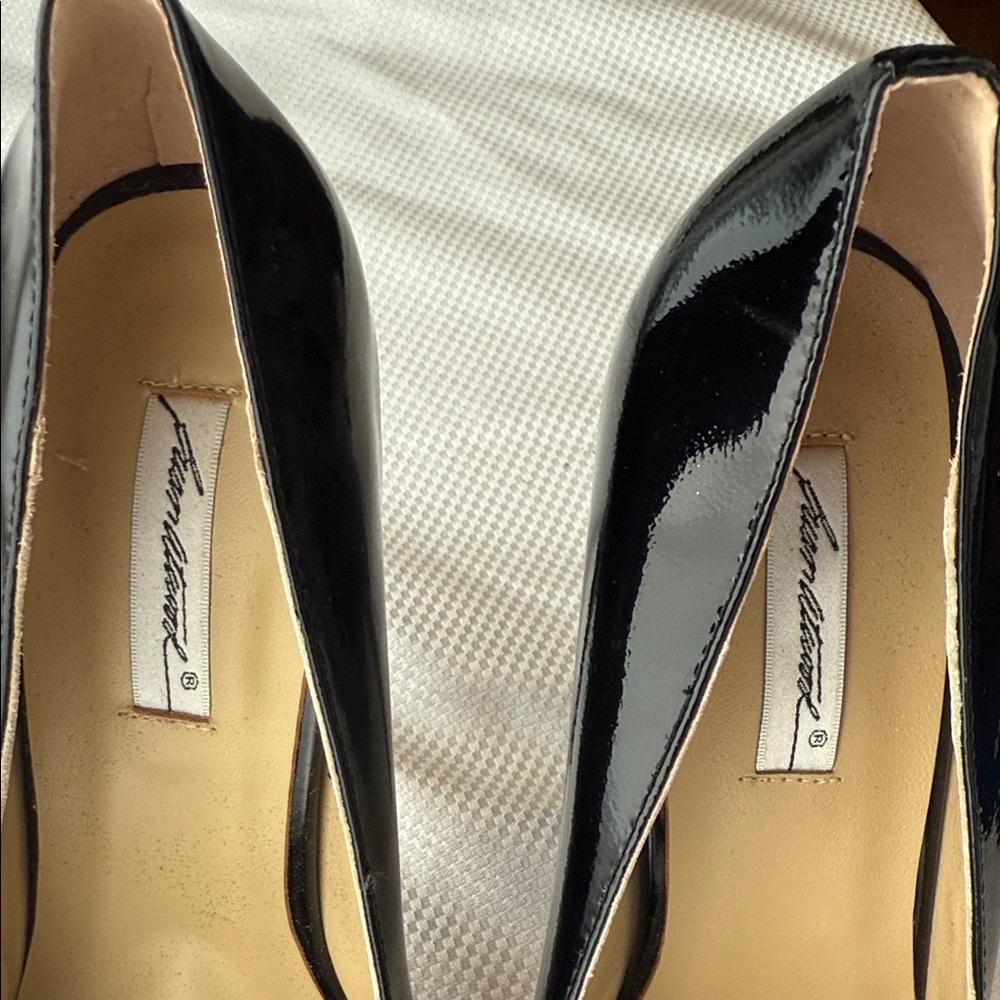 Brian Atwood Black Leather Women's Pumps - Size 37 (US 6.5) - Made in Italy - Picture 5 of 7
